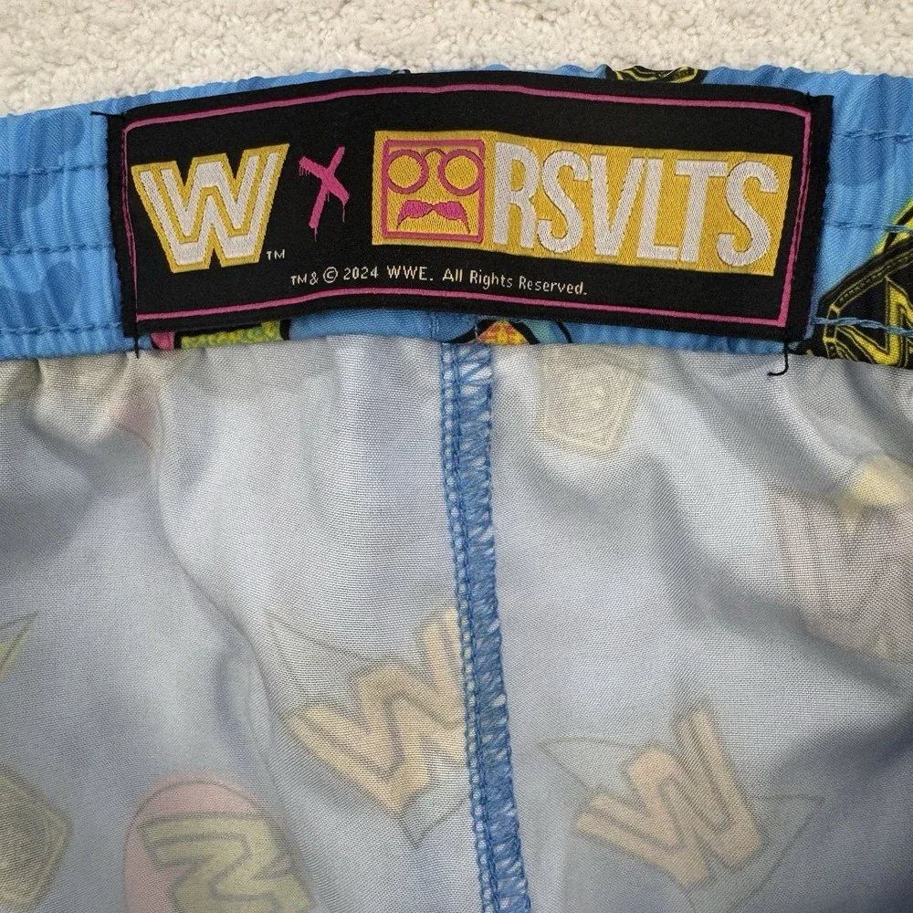 RSVLTS WWE In Your House Hybrid Shorts 3XL KUNUFLEX Swim‎ Trunks No Liner Retro